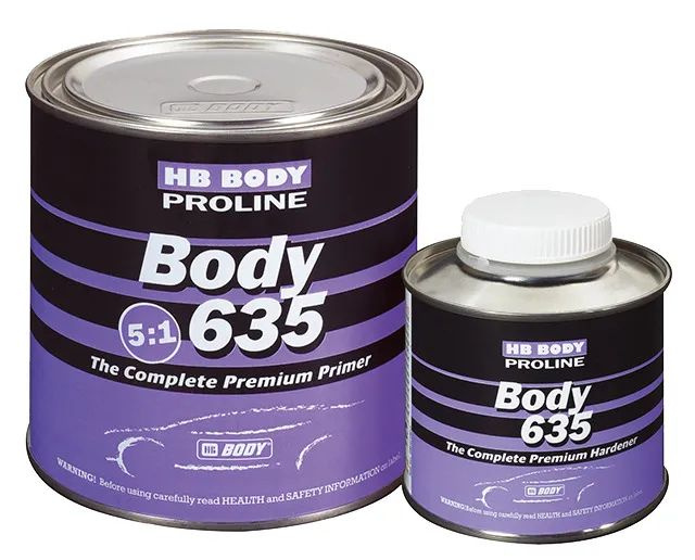 Грунт BODY 635 5:1 HS FILLING PRIMER, серый, 800мл + Отвердитель BODY 635, 160мл  #1