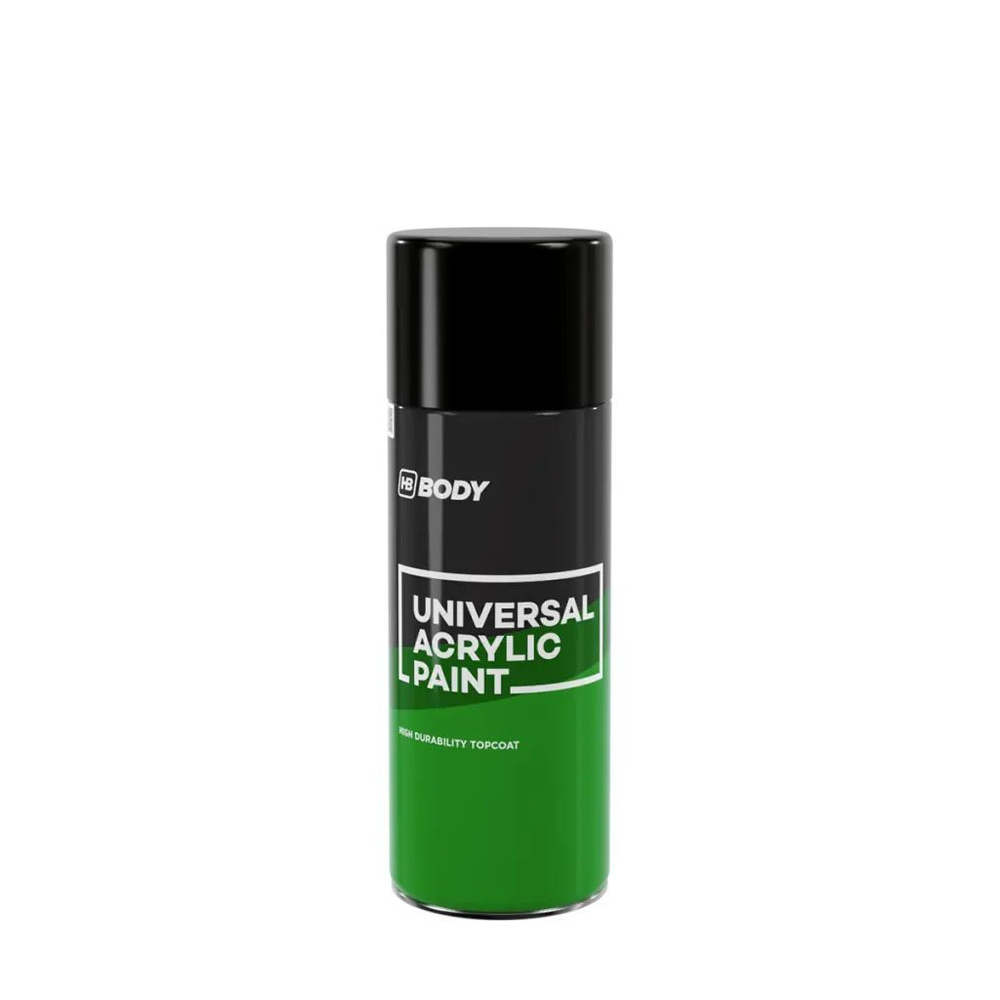 Краска HB BODY UNIVERSAL ACRYLIC PAINT, черный матовый, аэрозоль, 400мл #1