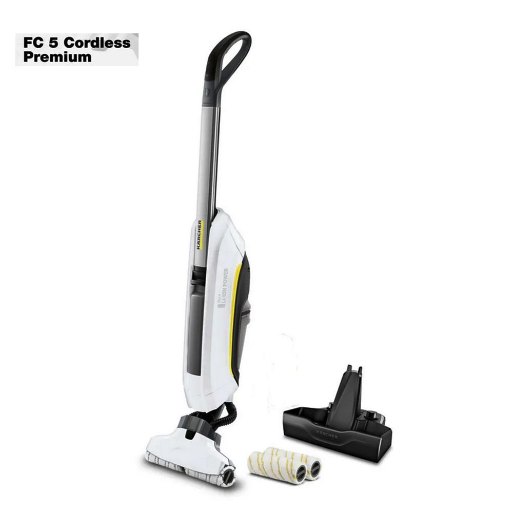 Электрошвабра Karcher FC 5 Cordless Premium 1.055-661.0, 4 роликовые щетки, база с функцией очистки, #1