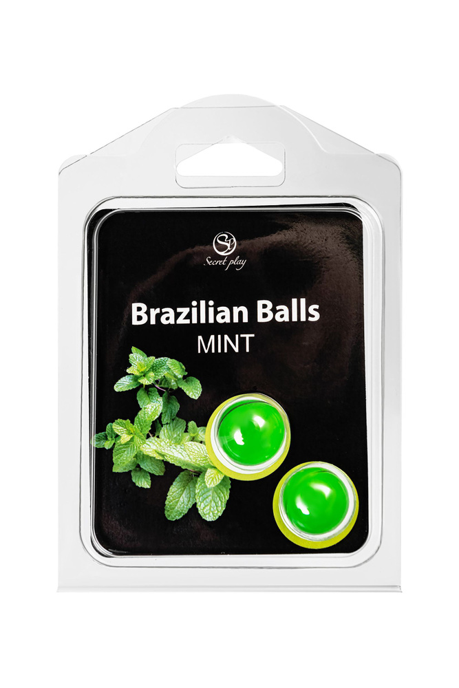 Набор из 2 шариков с массажным маслом "Brazilian Balls" с ароматом мяты  #1