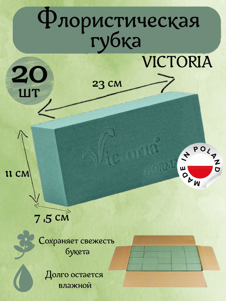 Флористическая губка Victoria, 20 шт #1