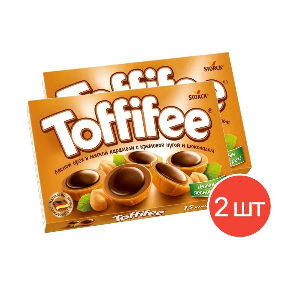 Конфеты Toffifee с лесным орехом, 2 уп. по 125г #1