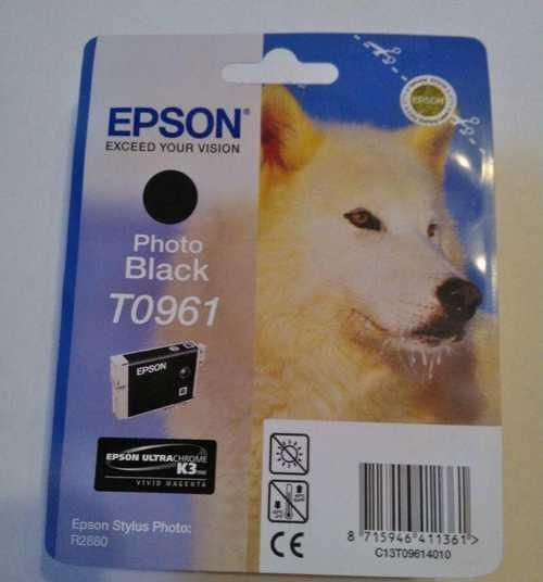 Картридж Epson T0961 Photo, для Stylus Pro 2880, чёрный C13T09614010 #1