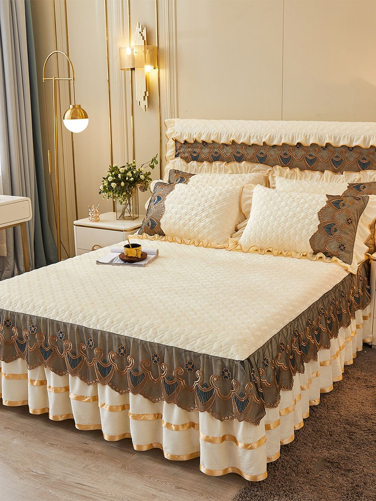 AiWinsure Покрывало с наволочками Velvet bedspreads, Бархат с размерами: 220 x 200 см  #1