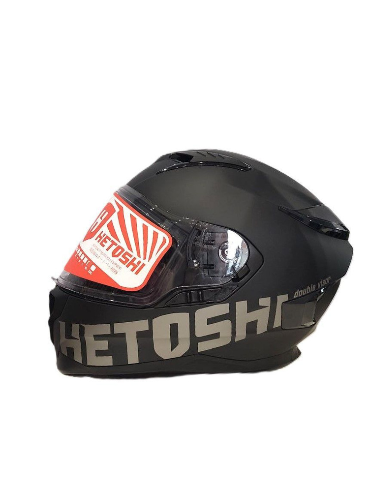 Шлем интеграл HETOSHI FF938 MATTE BLACK double visor Цв.Черно-серый р.M #1