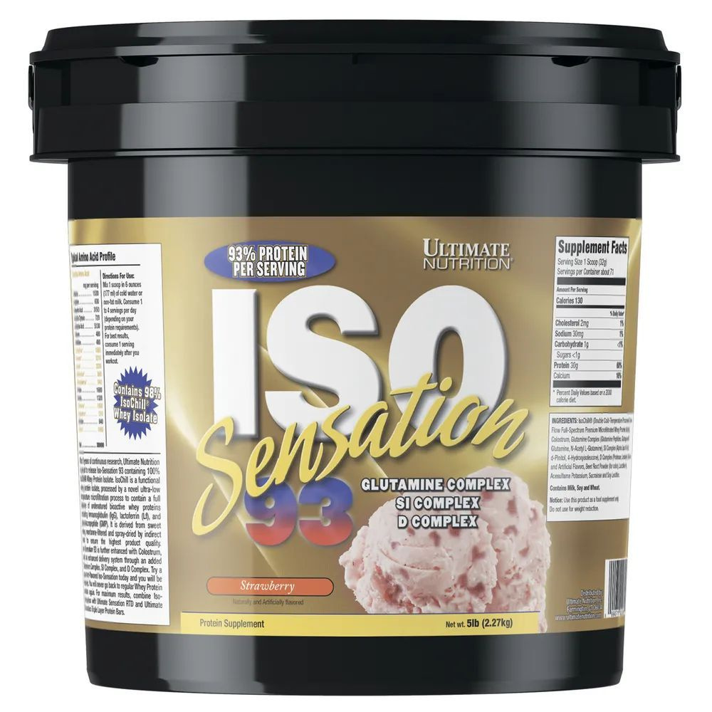 Протеин Ultimate Nutrition Iso Sensation, Клубника 2270г #1