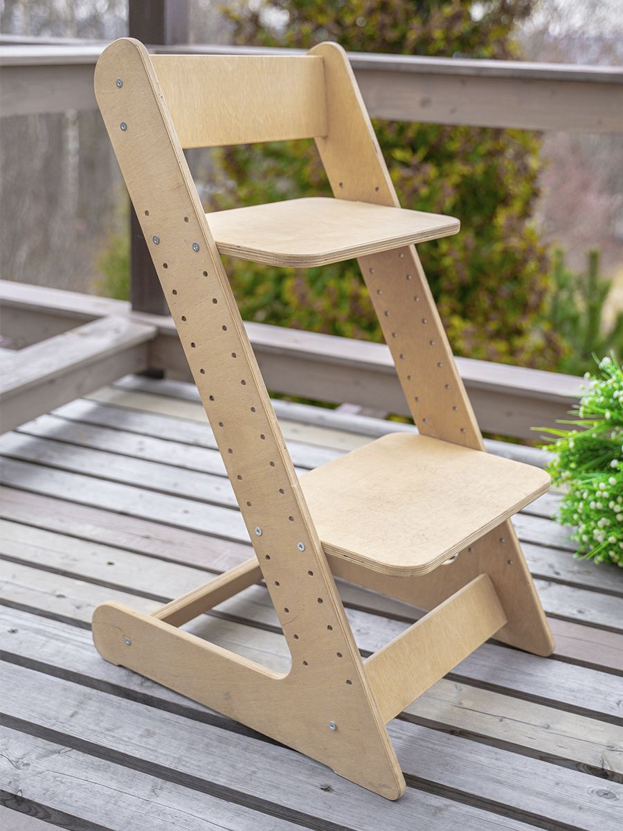 Растущий стул для детей и школьников (без покраски)