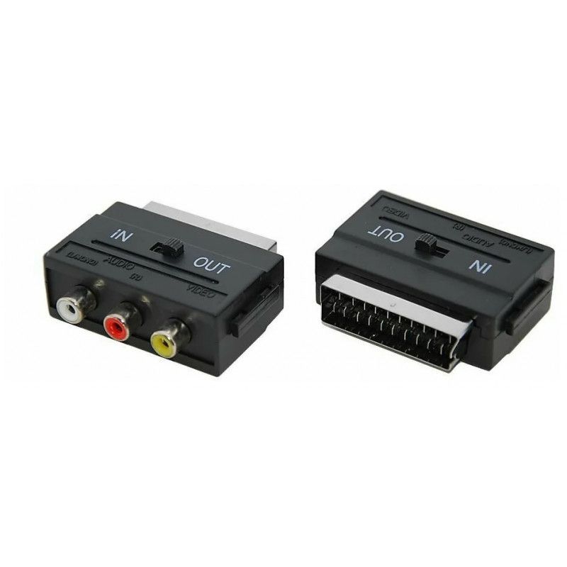 ПереходникSCART-3RCAспереключателем,скарт3тюльпана