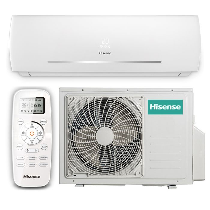 Кондиционер сплит система Hisense NEO Classic A AS-09HR4RYDDC00G / AS-09HR4RYDDC00W, до 25 м2 не инвертор, настенный, 5 скоростей, 4D Auto Air, R32. энергоэффективность А, белый