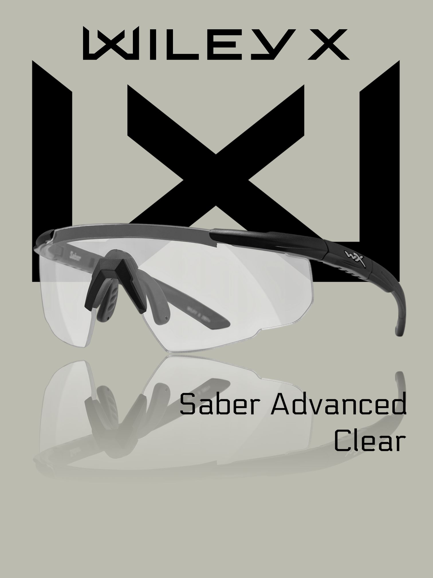 ОчкитактическиезащитныеWileyXSaberAdvanced,оправаMatteBlack,линзаClear(303)