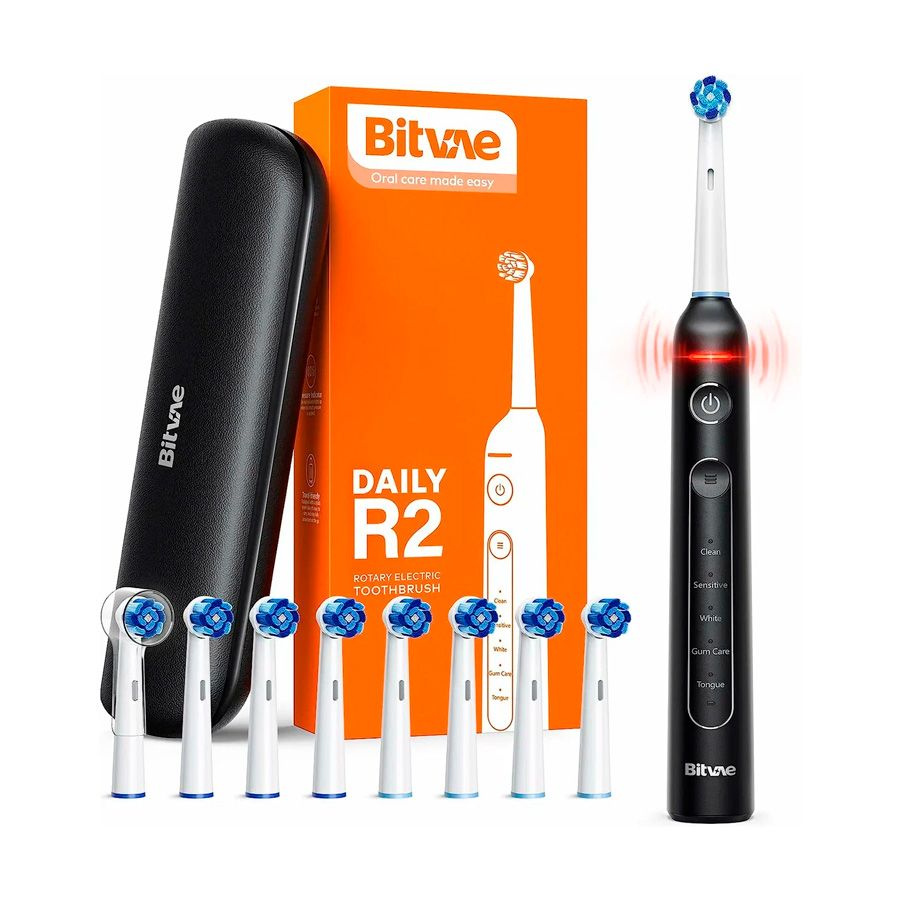 Электрическая зубная щетка Bitvae R2 Rotary E- Toothbrush (Футляр + 8 насадок + колпачок для насадок) #1