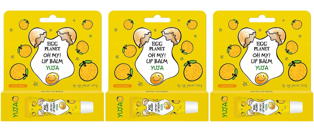 DAENG GI MEO RI Бальзам для губ EGGPLANET OH MY LIP BALM, юдзу, 10 гр, 3 шт #1