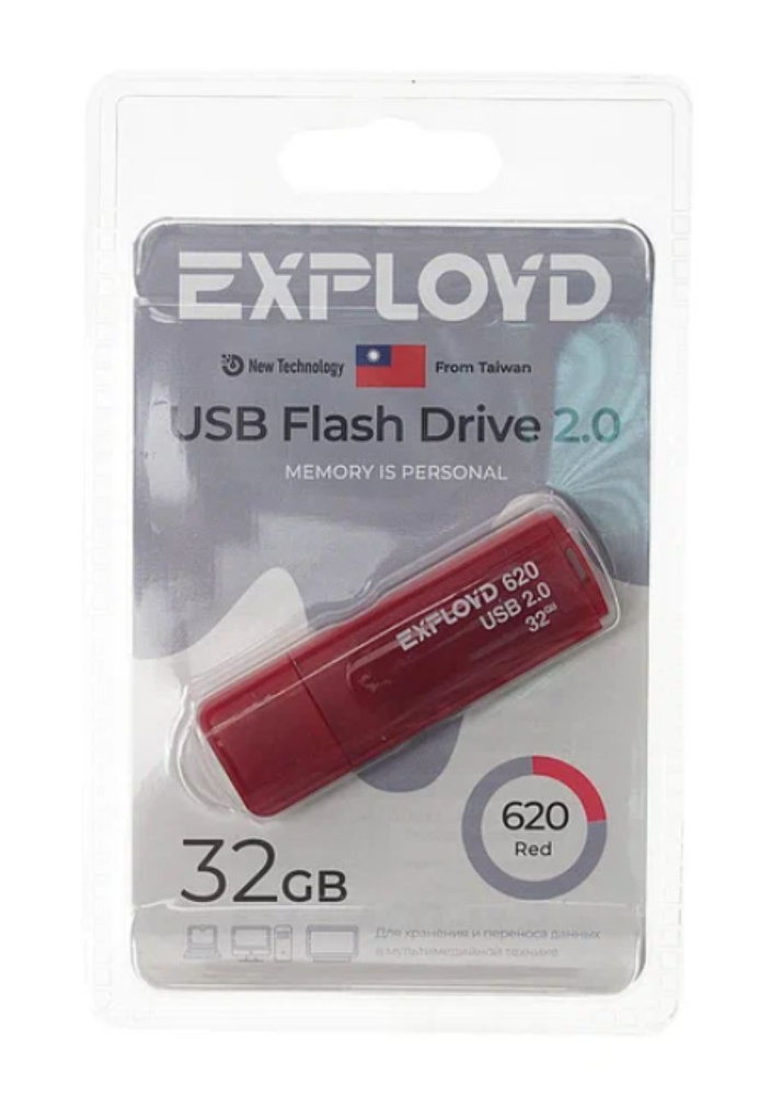 BBK USB-флеш-накопитель 620 32 ГБ, красный #1