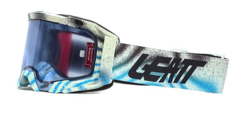 Кроссовые очки LEATT Velocity 5.5 Zebra Blue Blue 70% 2023 #1