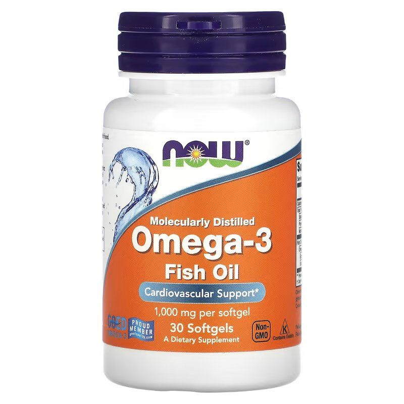 NOW Omega-3 30 капсул #1
