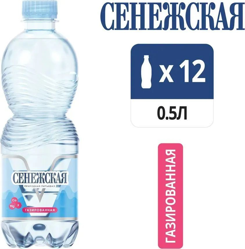 Природная вода Сенежская газированная 0,5 л х 12 шт. #1