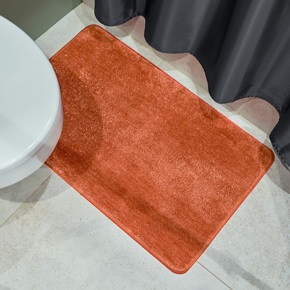 Мягкий коврик Barentsevo more для ванной комнаты 50х80 см., цвет оранжевый  #1