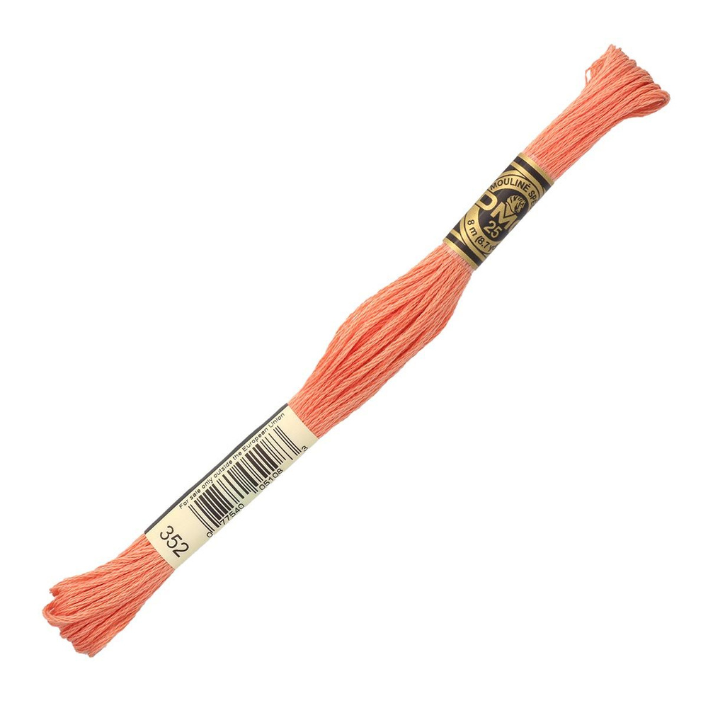 Мулине ДМС нитки для вышивания DMC, 8 м, 1 шт, цвет 352 #1