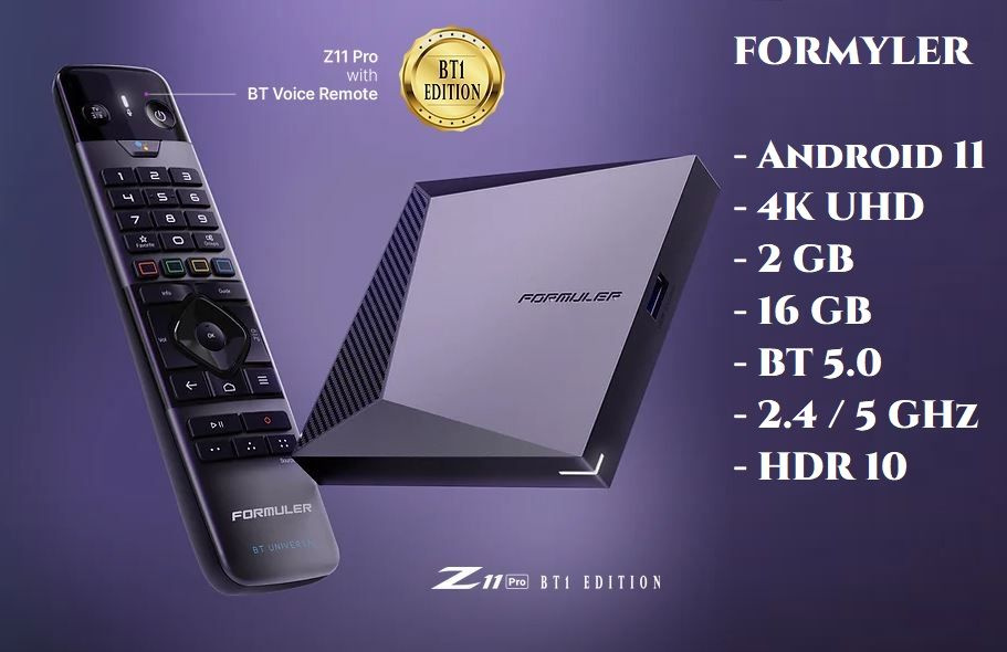 Медиаплеер Formuler Z11 Pro BT1 2Gb/16Gb (Android 11, Bluetooth, 4K,HDR10) #1