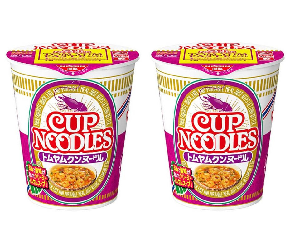 Nissin Лапша быстрого приготовления Рамен Том Ям с креветками острая, 75 г, 2 шт  #1