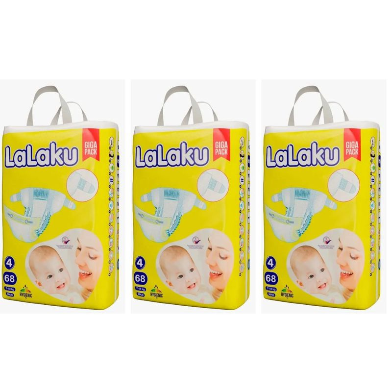 LaLaKu Детские подгузники Diapers Giga pack 4 Maxi, 68 шт, 3 шт #1