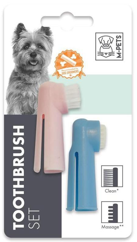 MPets зубная щетка-напальчник для собак, 3х6 см #1