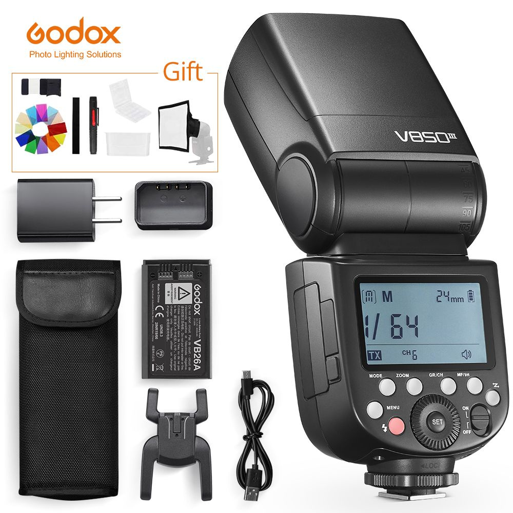 Godox V850III 76 Вт 2.4G GN60 Wireless X System Литий-ионный аккумулятор Speedlite для Canon Nikon Sony #1