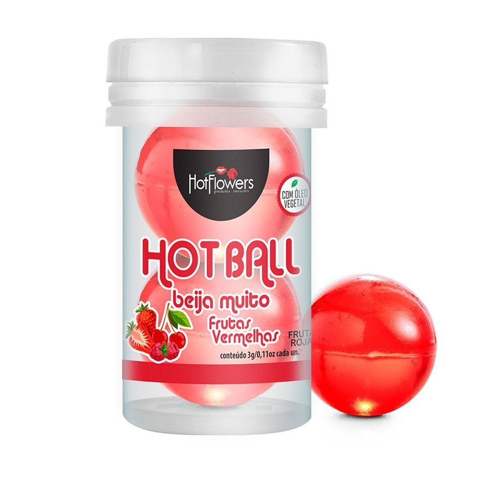 Лубрикант на масляной основе Hot Ball Beija Muito с ароматом ягод (2 шарика по 3 гр.)  #1