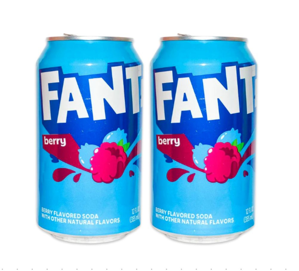 Газированный напиток Fanta Berry (Фанта лесные ягоды), США, 335 мл 2 банки  #1