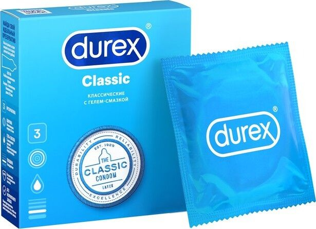 DUREX Classic Презервативы, 30 шт. (набор из 10 упаковок по 3 шт.) #1