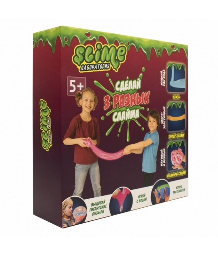 Игрушка ТМ Slime Средний набор 3 в 1 Лаборатория #1
