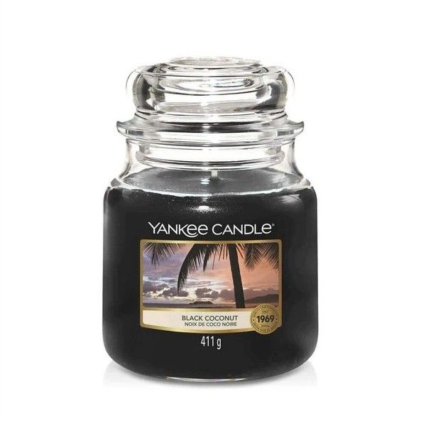 Yankee Candle Свеча ароматическая "черный кокос", 13 см х 9.5 см, 1 шт  #1