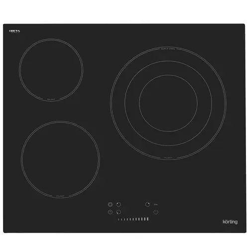 Варочная панель электрическая 3 конфорки Korting (HK 6351 B3) 5700 Вт, черная.  #1