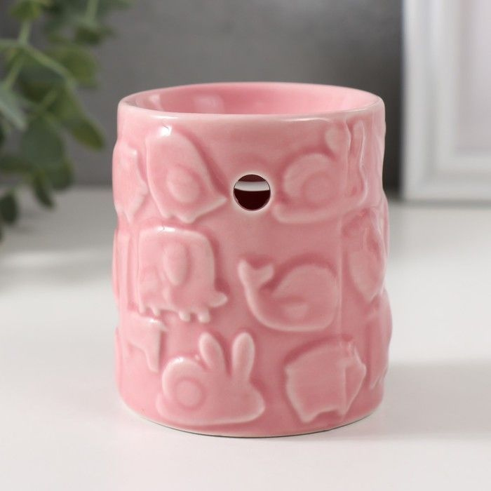 Аромалампа КНР "Зверята", розовая, керамика, 6,7х6,7х7,5 см (GI23004)  #1