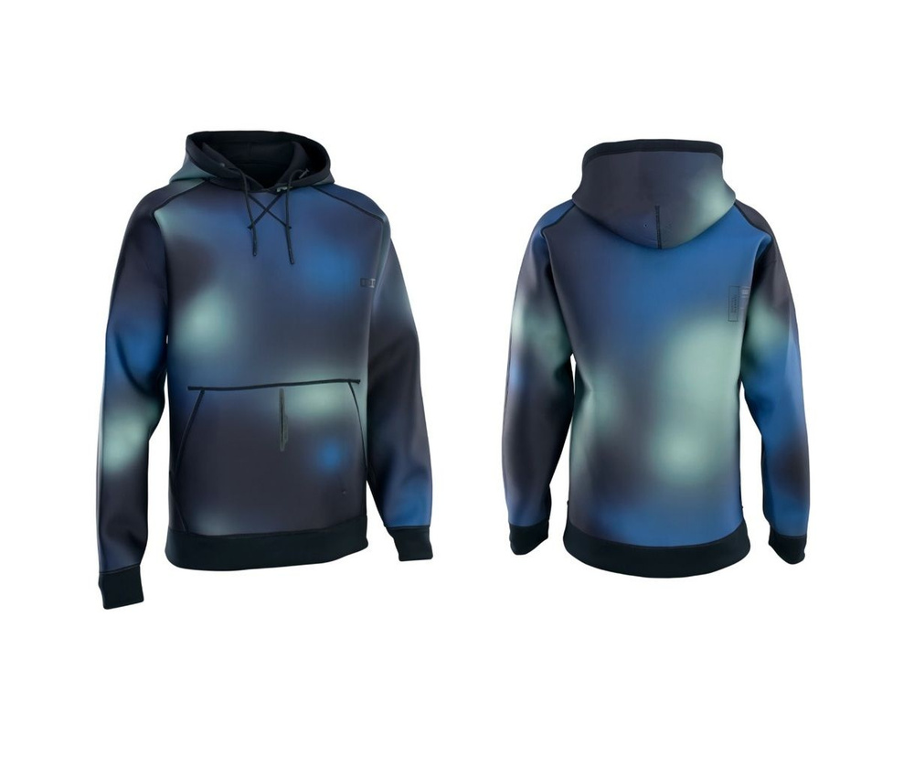 Гидротолстовка с капюшоном ION Neo Hoodie 2mm ZL black/blue gradient (двусторонняя)  #1