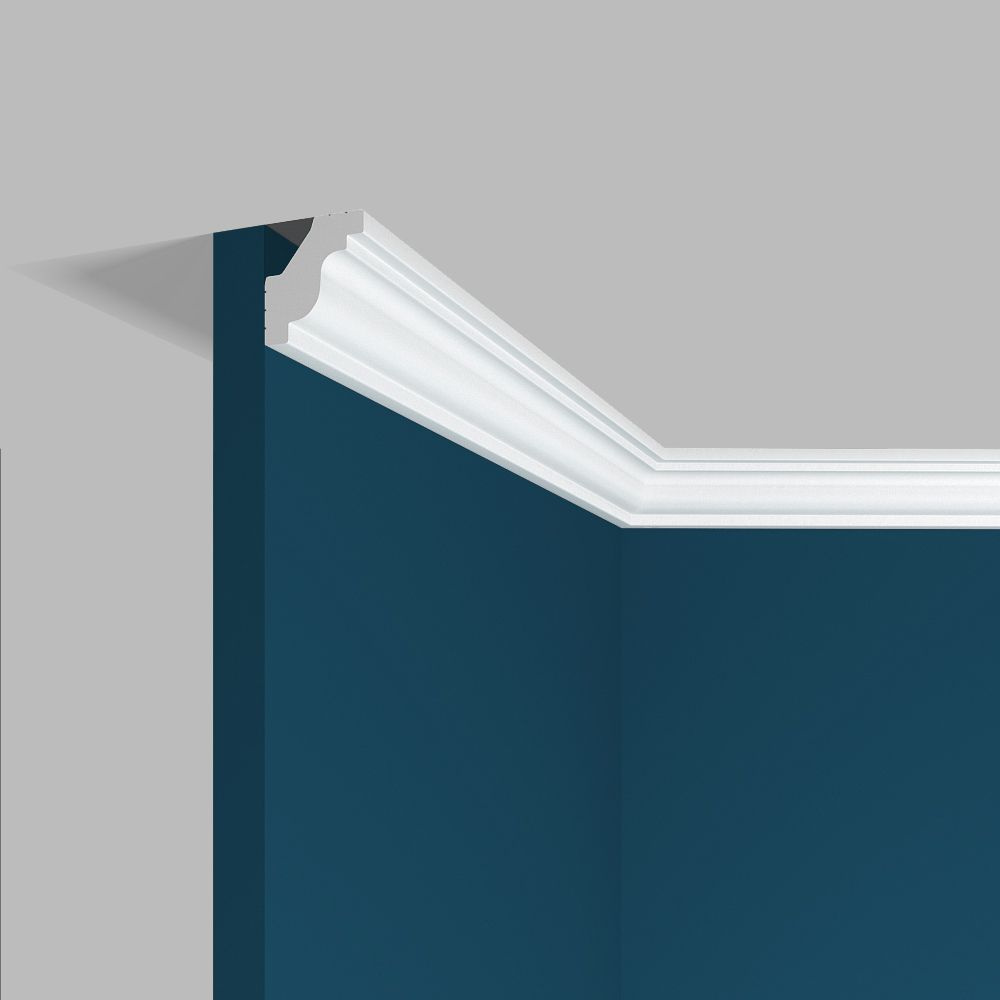 Потолочный плинтус Perfect plus P51 на потолок, дюропласт, цвет белый, 2000x31 мм (2 шт.)  #1