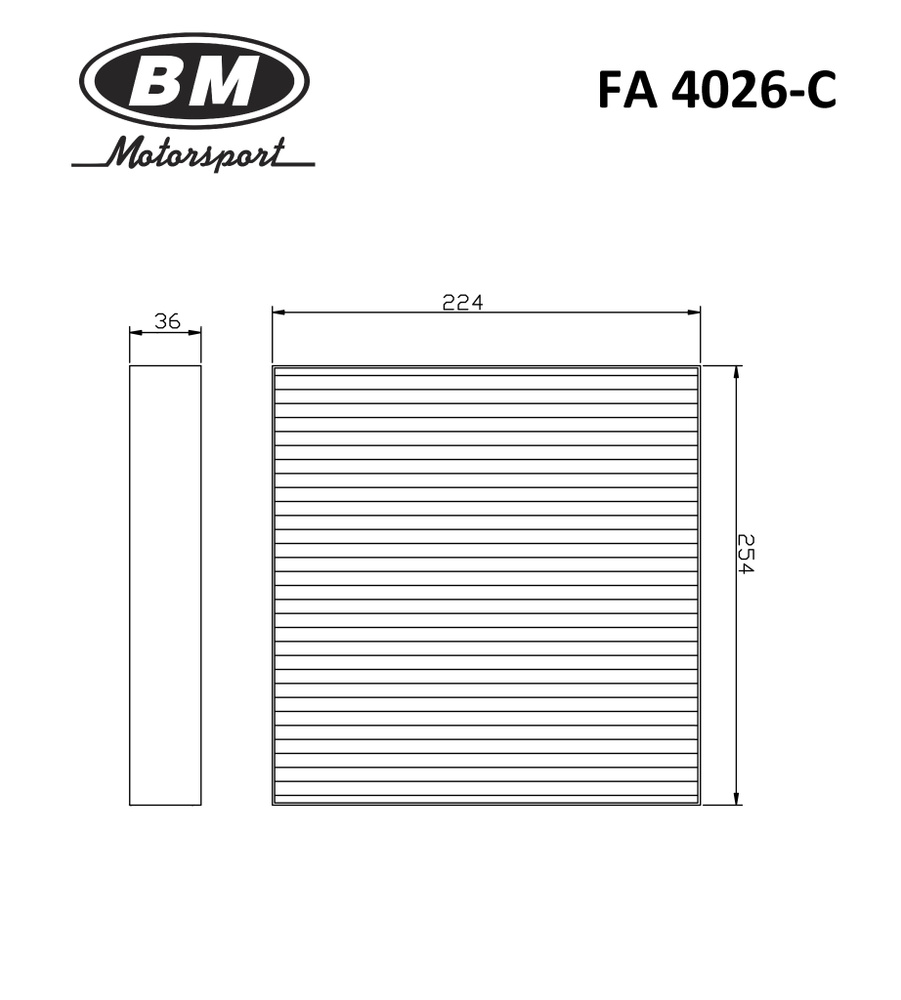 Bm-motorsport Фильтр салонный арт. FA 4026-C, 1 шт. #1