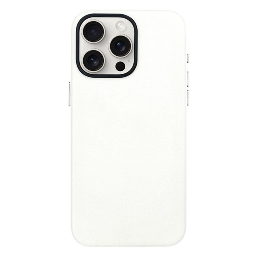 Чехол Leather Case KZDOO Noble Collection для iPhone 15 Pro 6.1", белый (10) #1