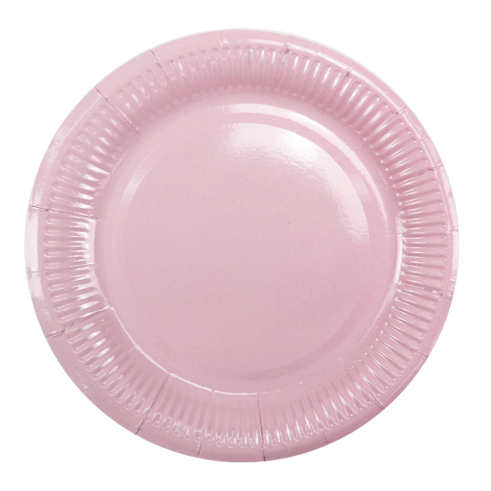 Тарелки бумажные ламинированные Pink 18см 6шт #1