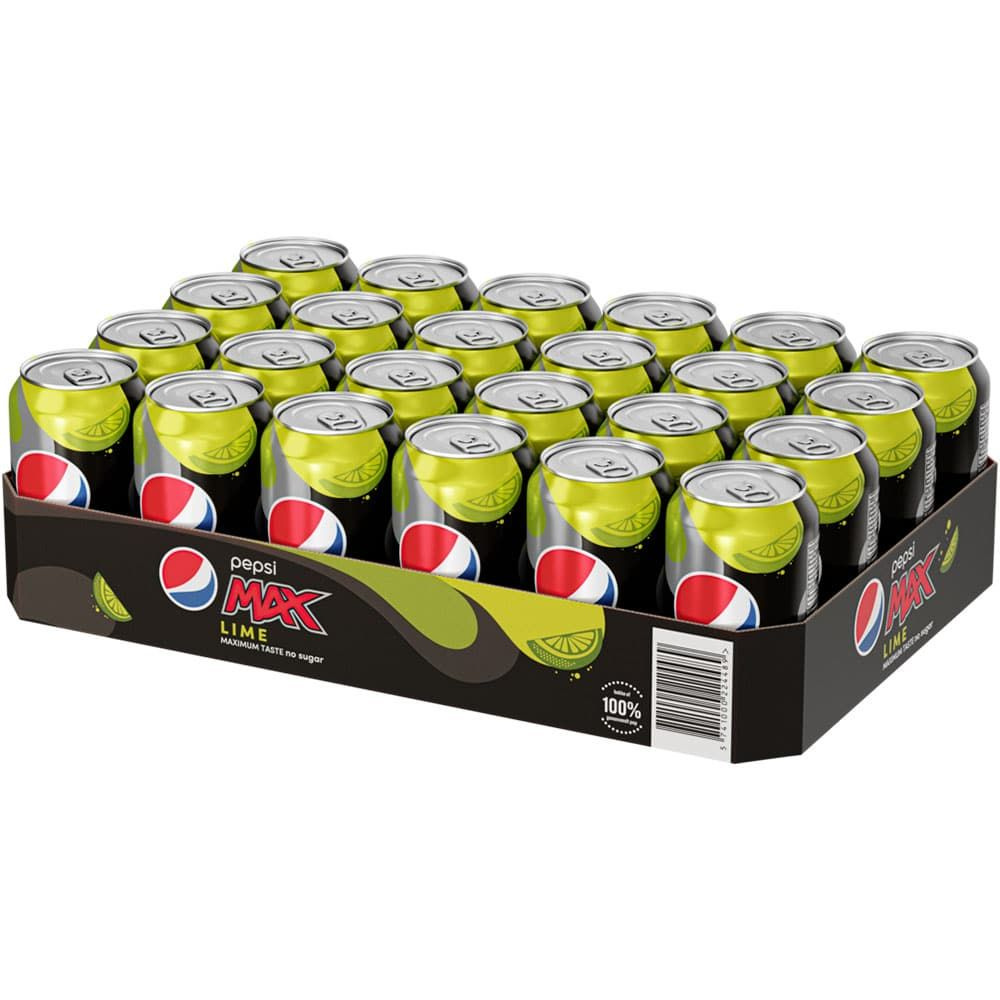 Pepsi Max Lime без сахара 24 банки по 330 мл газированный безалкогольный напиток  #1