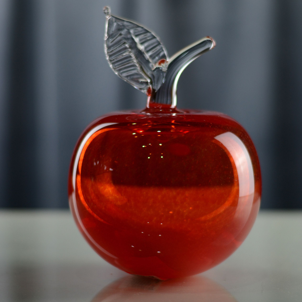 Декоративное изделие из стекла "Яблоко" красное (Цветная пудра 6857) Неман стеклозавод  #1