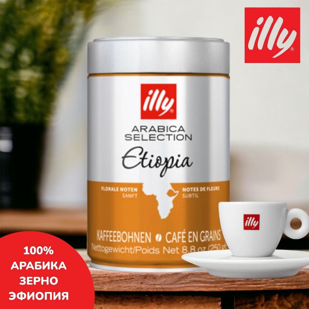 Кофе в зернах illy Арабика Селекшн Эфиопия, 250г #1