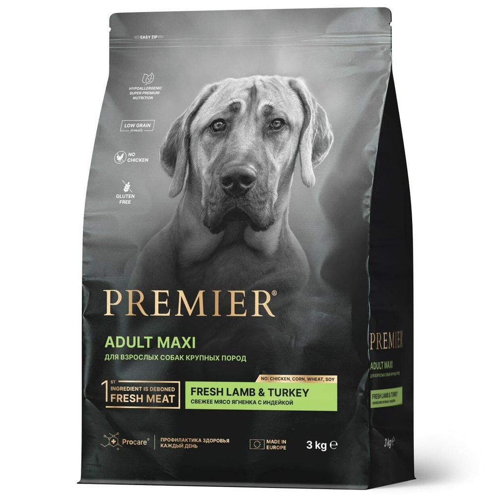 Сухой корм Premier Dog Lamb&Turkey ADULT Maxi для взрослых собак крупных пород, с индейкой и ягненком, #1