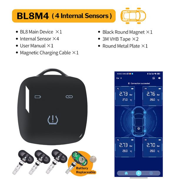 Deelife TPMS Android iOS Bluetooth Датчики давления в шинах внутренние  #1