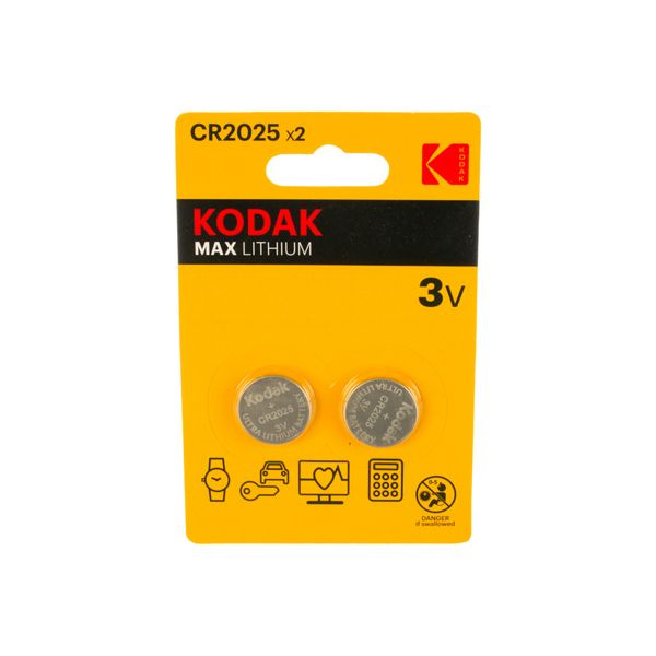 Батарейки литиевая Kodak CR2025-2BL MAX Lithium 2шт #1