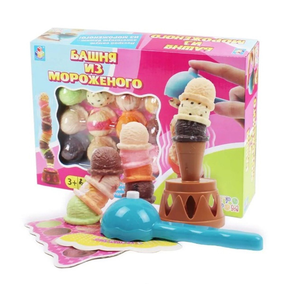 Настольная игра 1Toy Игродром Башня из мороженого T13549 #1