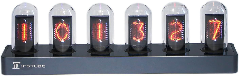 Обновленная версия второго поколенияЦифровой IPS Цветной Экран Quasi Nixie Tube Clock Настольный творческий #1