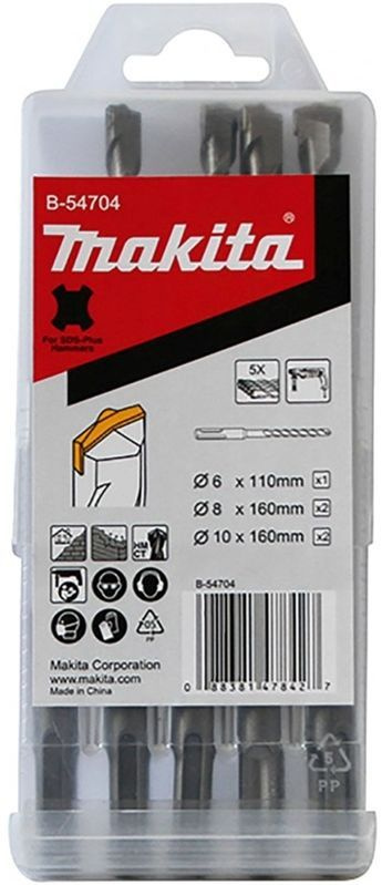 Набор буров Makita B-54704 по бет/камн (5пред.) для перфораторов  #1