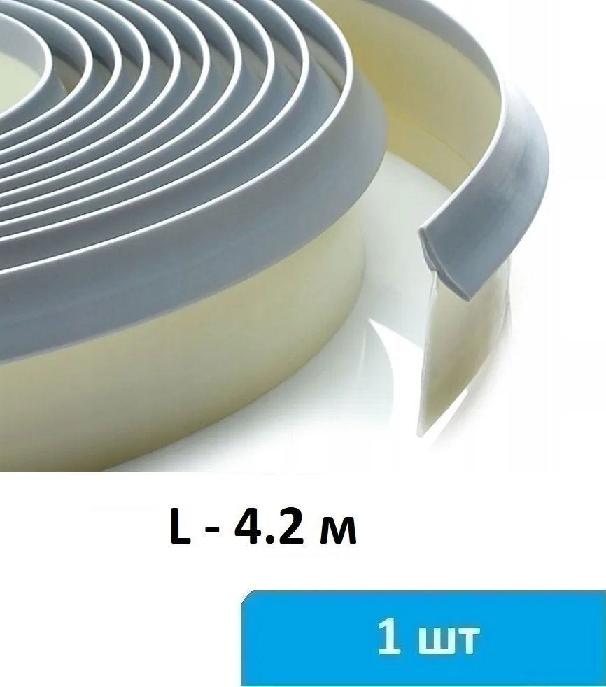 Плинтус для столешницы силиконовый MINI 4.2 м (серый) - 1 шт #1