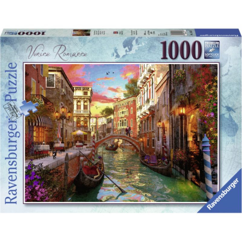 Пазл Ravensburger классический "Романтическия Венеция" 1000 элементов  #1